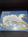 F.x. Schmid Approx. 1000 Piece Shaped Puzzle Swan Lake 21.5"X36" New Sealed. Fixed Price $19.99.