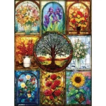 500 Piece For Adults, Stained Glass Windows Jigsaw Puzzles, Tree Of.... Fixed Price $18.99.