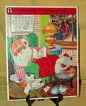 Santa Claus Puzzle Frame Tray 1973 Rainbow Works Letters To Large 75900-2. Fixed Price $18.99.