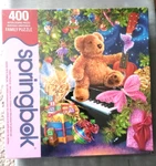 Springbok Christmas Tree, Bear, Presents 400 Piece Jigsaw Puzzle New & Sealed. Fixed Price $17.99.