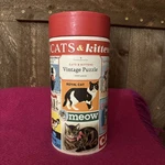 Cavallini Vintage Cats And Kittens 1000 Piece Jigsaw Puzzle Tube. Fixed Price $14.99.