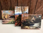 Vintage Milton Bradley 500 Piece Jigsaw Puzzle Lot Set Of 3 Usa Multicolor. Fixed Price $34.99.