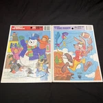 Two (2) Vintage Golden Puzzles, Frosty & Road Runner. Fixed Price $17.50.