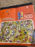 Heye Blachon Sport Puzzle Crazy Football Soccer 500 Pieces 18X13 1988. Fixed Price $49.99.