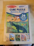 Melissa And Doug Alphabet Animals Cube Puzzle 24 Piece. Fixed Price $12.99.