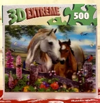 Horses: Proud Parent Extreme 3D 500 Jigsaw Puzzle By Master Pieces. Fixed Price $11.95.