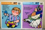 LOT-2 Little Jack Horner & Mother Goose Golden Frame Tray Puzzle New Sealed 1970. Fixed Price $22.49.