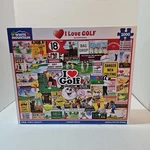 White Mountain Sealed 1000 Piece Jigsaw Puzzle Love Golf By Charlie Girard. Fixed Price $14.99.