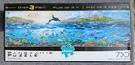 Panoramic Big Blue Sea 750 Pc Dolphins Turtles Coral Fish 38 X 11" Buffalo Games. Fixed Price $8.50.