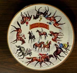 Vintage 1969 Springbok Round Jigsaw Puzzle #6032 Horse Racing Hall Of Fame Euc. Fixed Price $35.00.