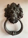 Antique C.1885 Victorian Bronze Lion Head Architectural Salvage Doorknocker. Fixed Price $269.00.