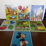 Lot Of 6 Vtg Playskool Puzzles 1980S Wooden Bert Ernie, Lady & Tramp, Slugger +1. Fixed Price $39.99.