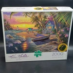 Kim Norlien Sunset Beach 2000 Piece Jigsaw Puzzle Open Box Buffalo Hidden Images. Fixed Price $19.99.