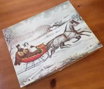 Springbok 500 Pc Puzzle, Currier & Ives, The Road Winter, Horse Sleigh, Vtg 1975. Fixed Price $18.00.