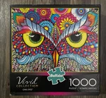 Buffalo Games Owl Eyes By Hello Angel Vivid Collection 1000 Piece Puzzle. Fixed Price $17.99.