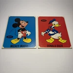 2 Jaymar Mickey Mouse And Donald Duck Thick Frame Tray Puzzle Disney Made In Usa. Fixed Price $10.00.