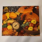 Golden Guild 1500 Piece Jigsaw Puzzle Fall Harvest Sealed Made In Usa. Fixed Price $16.00.