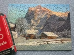Tuco Jigsaw Picture Puzzle Vtg Winter Morning Mountain Home Snow Dog Complete R3. Fixed Price $30.00.