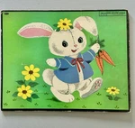 Vintage 1955 Whitman Bunny Tray Puzzle 4421:29 14.5 X 11.5". Fixed Price $9.99.