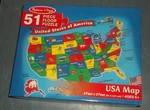 Melissa & Doug Floor Puzzle United States Of America Map 51 Piece Usa. Fixed Price $9.99.