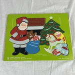 Vintage Judy Instructo J606079 Santa Claus Christmas Wooden Tray Puzzle 1988. Fixed Price $18.95.