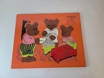 Playskool Wooden Puzzle 185-10 Three Bears Vintage Tray 20 Pieces Orange. Fixed Price $15.99.