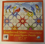 Sunsout Feathered Stars By Rebecca Barker 500 Pc Puzzle 18" X 24" Complete. Fixed Price $8.94.