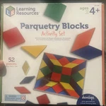 Learning Resources Parquetry Blocks Super Set W/game Instructions, Extra. Fixed Price $18.00.