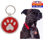 Paw Print Laser Custom Engraved Dog Cat Tags Personalized & Free Split Ring. Fixed Price $7.99.