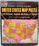 Selchow & Righter Vtg Rand Mcnally Die Cut United States Map Puzzle Complete. Fixed Price $10.74.
